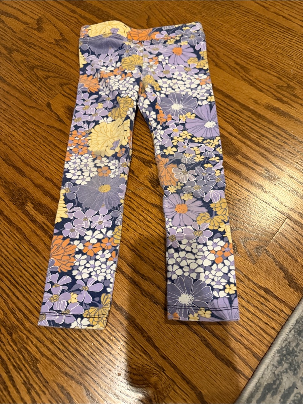 Crewcuts Floral Pattern Purple, Orange & Yellow Girls' Leggings